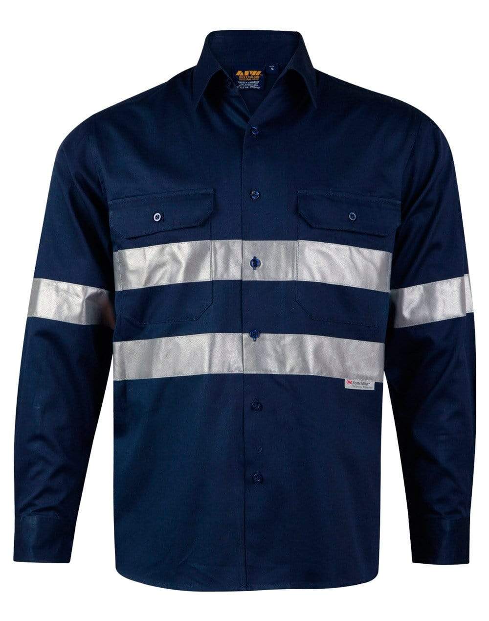 Australian Industrial Wear Work Wear Navy / S COTTON DRILL work shirt WT04HV